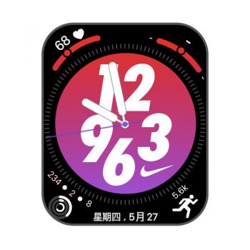 圆形紫红渐变简单表盘.clock