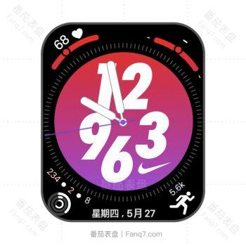 圆形紫红渐变简单表盘.clock