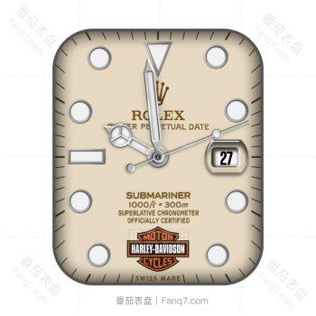 ROLEX劳力士浅黄大圆时刻简单表盘.clcok