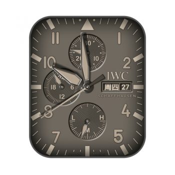 IWC万国棕色三盘高级仪表表盘.clock