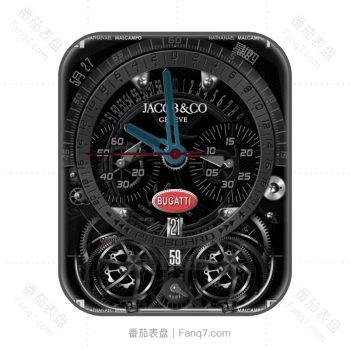 bugatti布加迪威龙杰克宝联名盘数字动态双陀飞轮高级表盘.clcok
