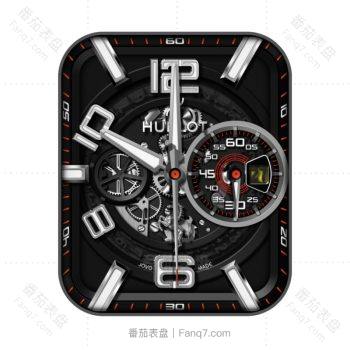 hublot宇舶 单盘酷黑银马动态高级表盘.clock