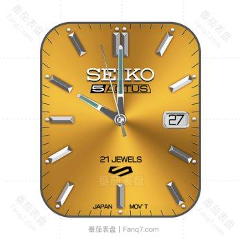 SEIKO精工金色盘面简约表盘.clock