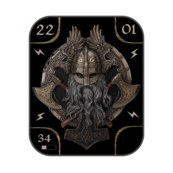 金属双斧头将军人物标志表盘.clcok