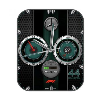 奔驰蜂窝背景双盘数字仪表盘表盘.clock