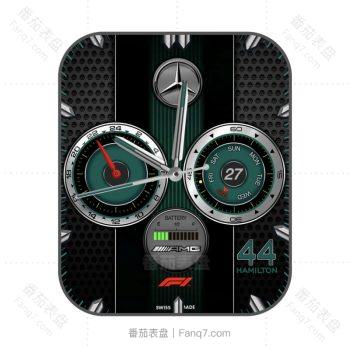 奔驰蜂窝背景双盘数字仪表盘表盘.clock