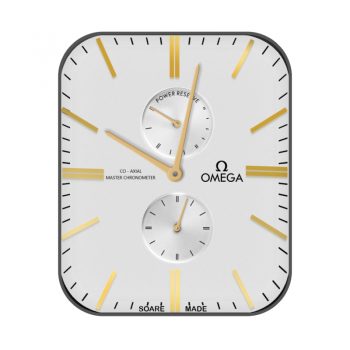 OMEGA欧米茄白金简约双盘表盘.clock