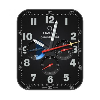 OMEGA欧米茄酷黑磨砂三盘圆环大字时刻表盘.clock