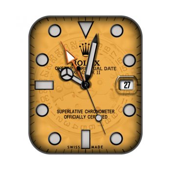 ROLEX黄色机械背景不动简单表盘.clock