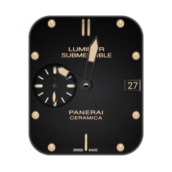 沛纳海PANERAI磨砂黑单盘高级表盘.clock