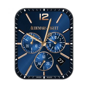 AUDEMARS  PIGUET爱彼高级蓝金轻奢三盘格调表盘.clock