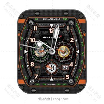 RICHARO MILLE米乔德米勒酷黑橙三盘高级动态表盘.clock