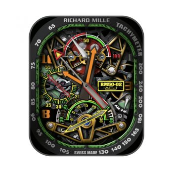 RICHARO MILLE米乔德米勒多彩绿橙红蓝高级三盘表盘.clock