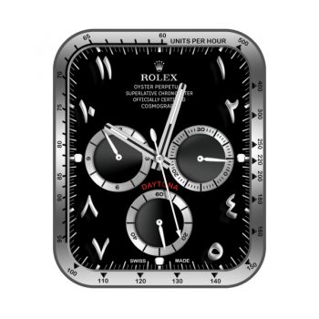 ROLEX酷黑银边金属高级表盘.clock