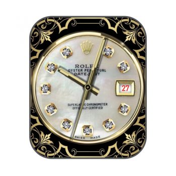 ROLEX劳力士金属钻石花纹表盘.clock