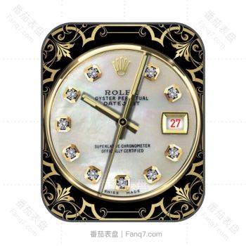 ROLEX劳力士金属钻石花纹表盘.clock