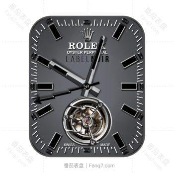 ROLEX劳力士灰底金属陀飞轮表盘.clock