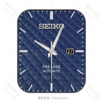 SEIKO精工斜格深蓝简单表盘.clock
