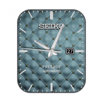 SEIKO精工斜格浅绿简单表盘.clock