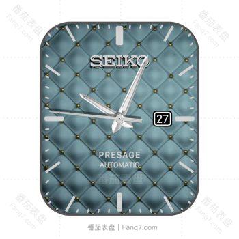 SEIKO精工斜格浅绿简单表盘.clock