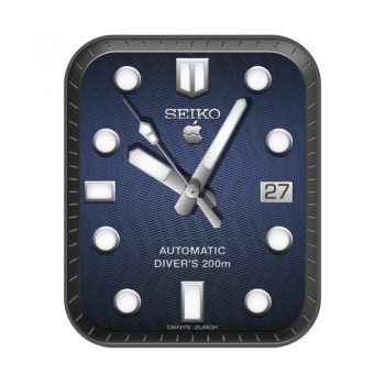 SEIKO精工深蓝波纹表盘.clock