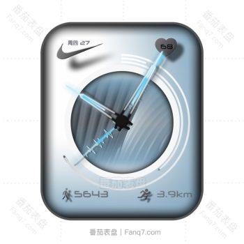 NIKE浅蓝朦胧动态波纹表盘.clock