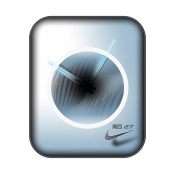 NIKE浅蓝朦胧动态波纹表盘.clock