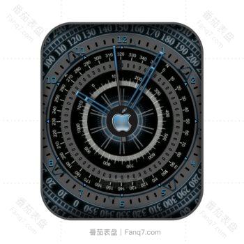 APPLE苹果logo双向循转全动态高级表盘.clock