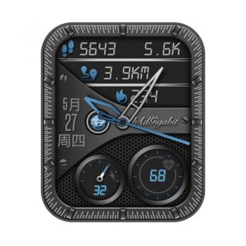 Sport酷黑蜂窝底双圆电子仪表表盘.clock