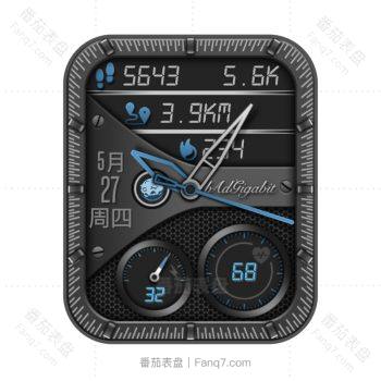 Sport酷黑蜂窝底双圆电子仪表表盘.clock