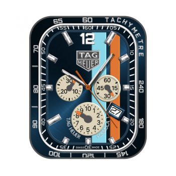 TAG HEUER泰格豪雅深蓝蓝橙三盘高级表盘.clock