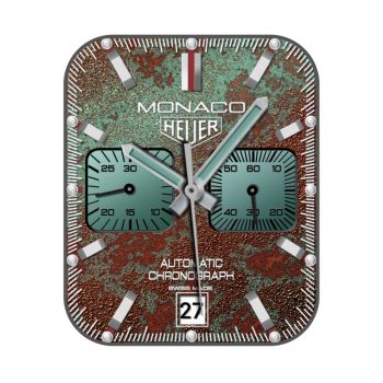 TAG HEUER泰格豪雅红绿铁锈双仪表表盘.clock
