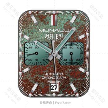 TAG HEUER泰格豪雅红绿铁锈双仪表表盘.clock