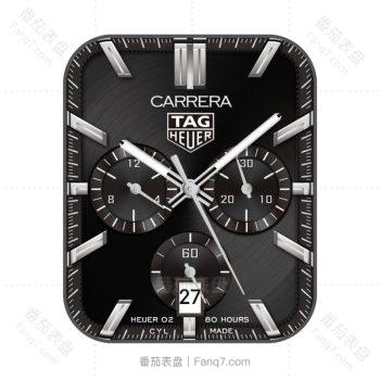 TAG HEUER泰格豪雅酷黑拉丝表盘.clock