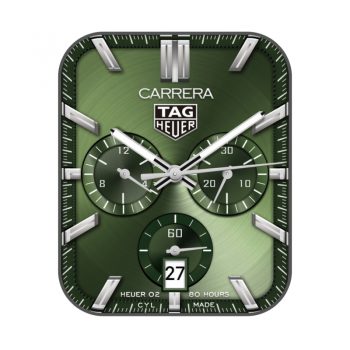 TAG HEUER泰格豪雅酷墨绿金三盘高级表盘.clock