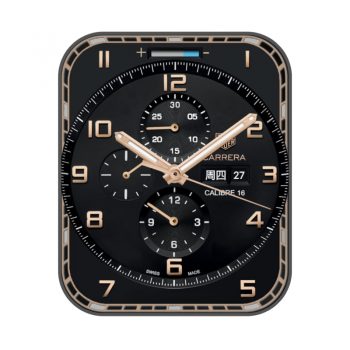 TAG HEUER泰格豪雅酷黑金大圆三盘表盘.clock