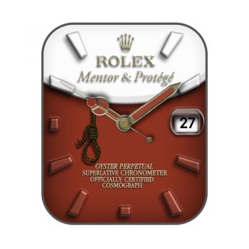 ROLEX劳力士棕红白色表盘.clock