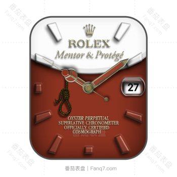 ROLEX劳力士棕红白色表盘.clock