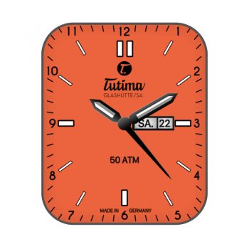 帝玛Tutima 橘橙色简约表盘.clock