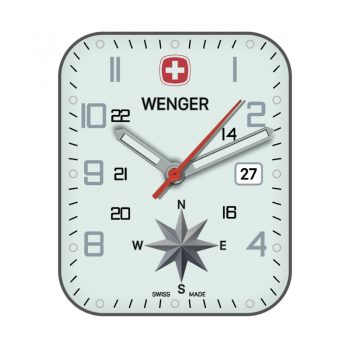 Wenger威戈浅绿简约表盘.clock