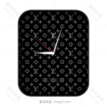 LOUIS VUITTON路易斯威登黑色印花表盘.clock