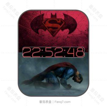 BATMAN.vs.superman漫威系列超人红蓝色.clock