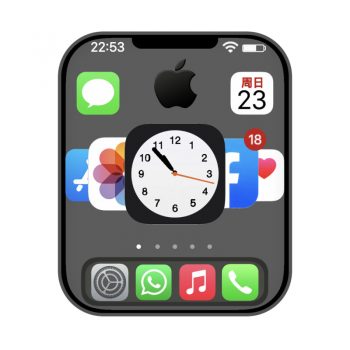 iPhone苹果桌面灰色简约表盘.clock