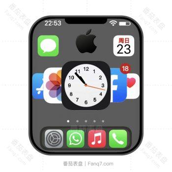 iPhone苹果桌面灰色简约表盘.clock