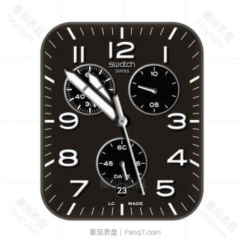 Swatch斯沃琪黑白三小盘.clock