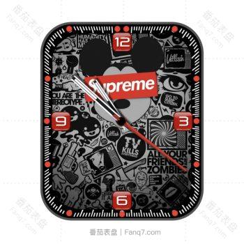 Supremed迪士尼米老虎黑色素描.clock