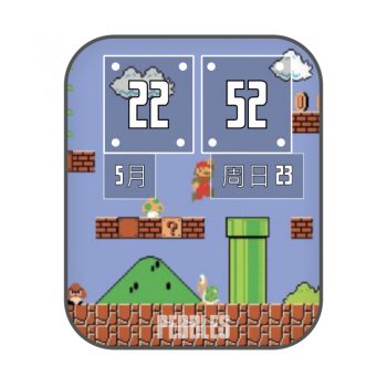 超级玛丽游戏界面香芋色表盘.clock