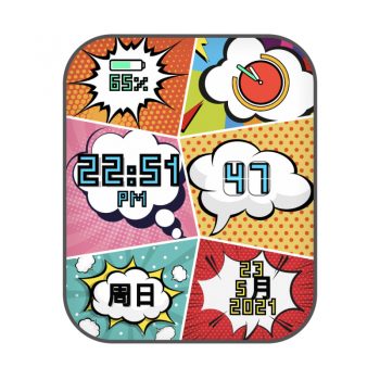 漫画风多彩多格表盘.clock