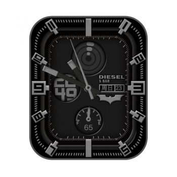 DIESEL迪赛炫酷黑表盘带日历三表盘外测速圈.clock