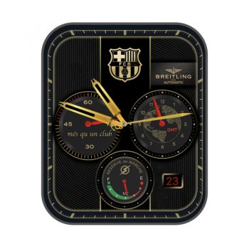 百年灵BREITING航空计时B01巴塞罗耶限量黑色黄金条纹表盘.clock